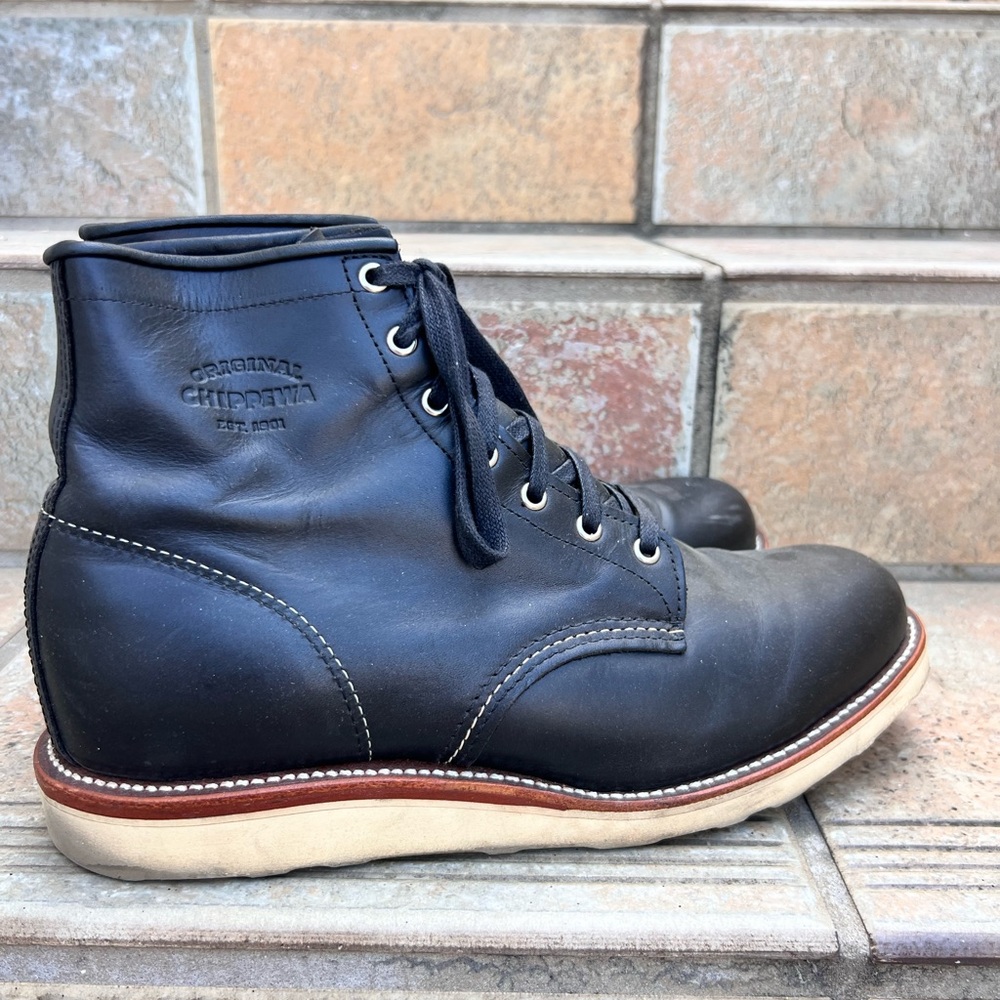 Chippewa Black and White Heritage Boots